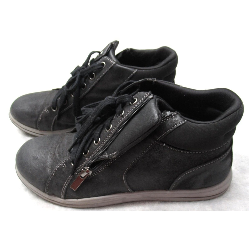 Clarks Cloudstepper Shoes Womens 7M Black Lace up Ankle Zip Detail Breeze Casual